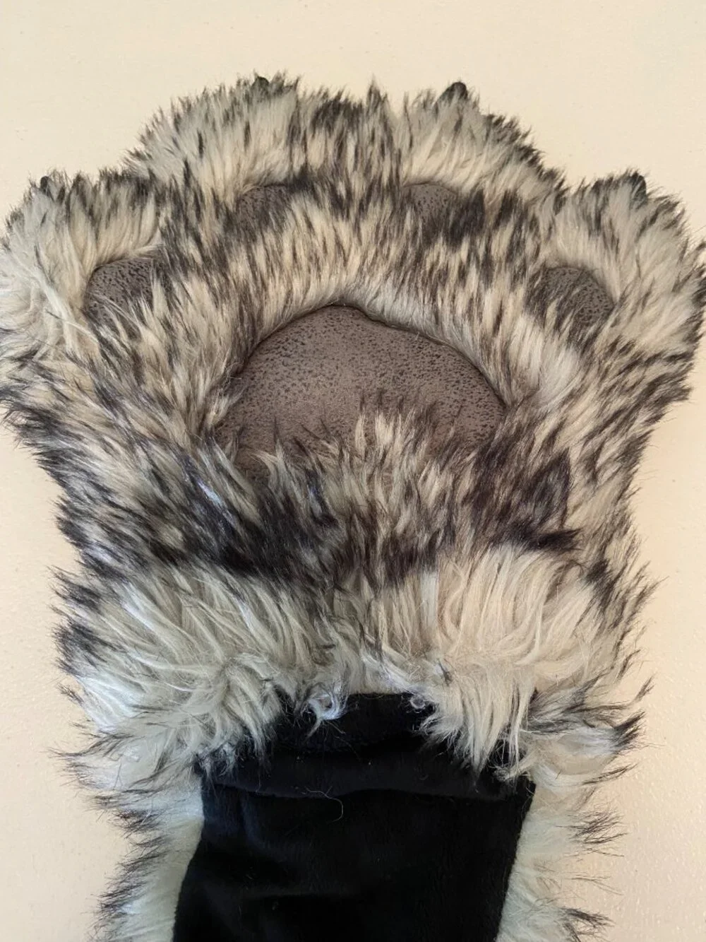 Faux Fur Wolf Paw Scarf With Mittens By Something Special